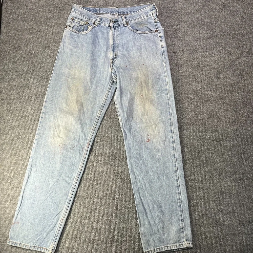 Levi's 550 Jeans Men's Blue Denim Cotton Relaxed Fit Pockets Zip Fly Y2K - 32X33